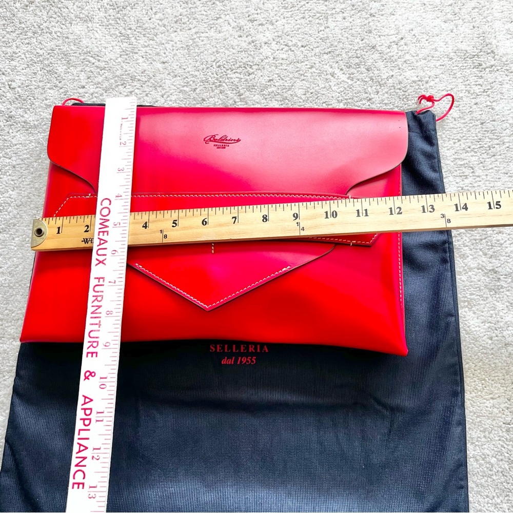 BOLDRINI SELLERIA NWT Envelope Clutch Modern Chic Stylish Sophisticated - Picture 5 of 6